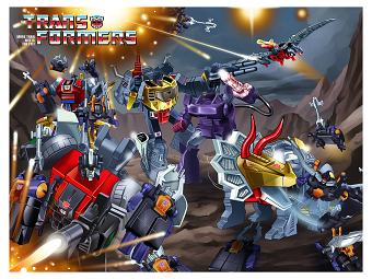 Transformers Battle Art