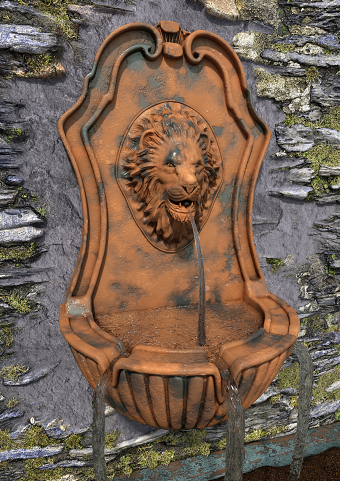 Sculpt and texture for water fountain feature.