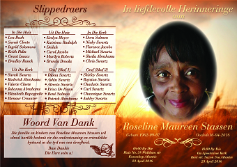 Funeral brochure