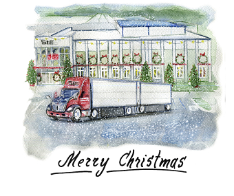 Christmas illustration for social media
