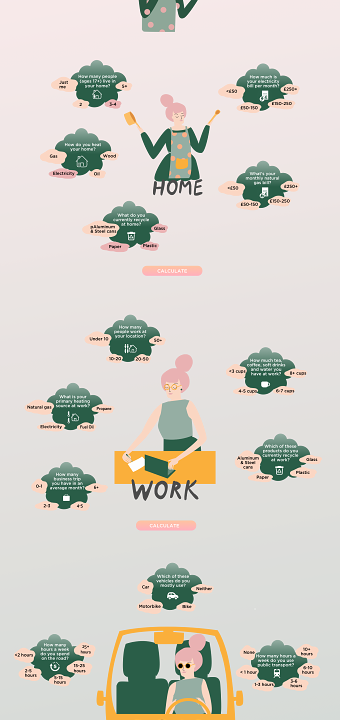 Carbon Down Website and Illustrations