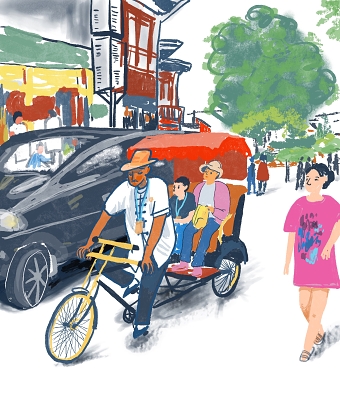 Beijing Hutong illustration