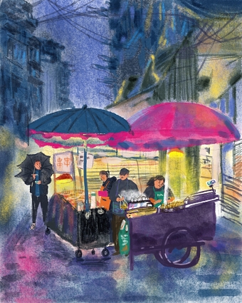 Street food at night