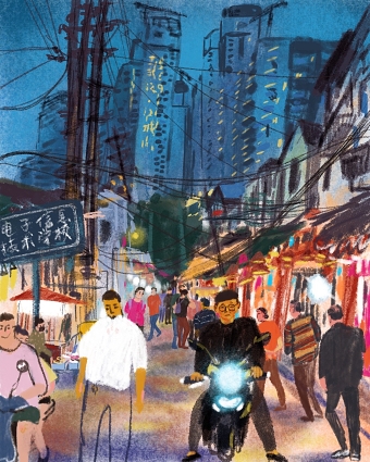Back street at the night