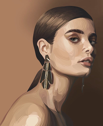 Super Model Portrait illustration