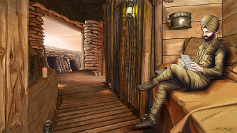 Digital Painting-War at Trenches