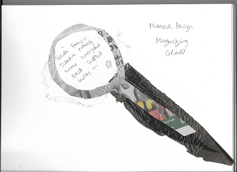 Magnifying glass material design