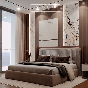 Modern Bedroom Interior Design Fit-out by Antonovich Group