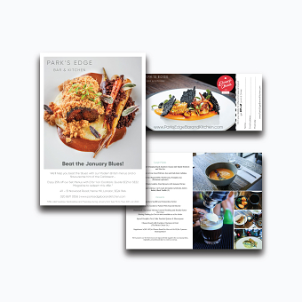 Park's Edge Bar and Kitchen print design