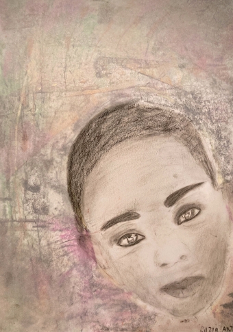 Charcoal Portrait (Razia Antria)