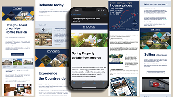 Creation & setup of E newsletters for Moore’s Estate Agents