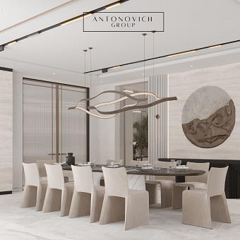 Dining in Style: Antonovich Group's Modern Aesthetic Interior Design