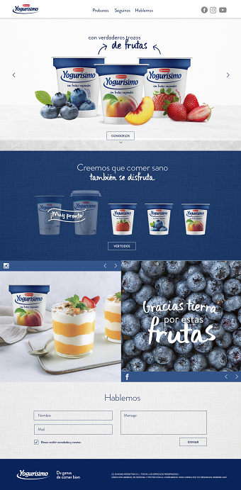 Yogurisimo Landing Page