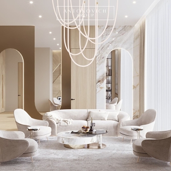 Redefining Luxury: Antonovich Group's Modern Furniture Solutions for Living Room Interior Design
