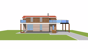 3 D Architecture modeling of Modern House