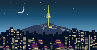 Seoul Nightview of Namsan Tower