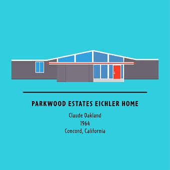 Parkwood Estates Eichler community - custom artwork