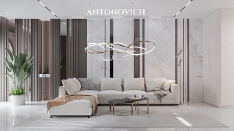Modern Aesthetic Spaces for Living Room and Dining Area