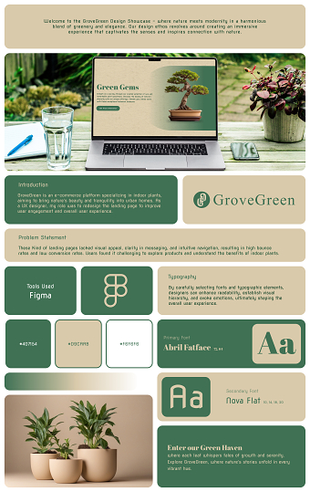 GroveGreen Plant shopping Website Landing page