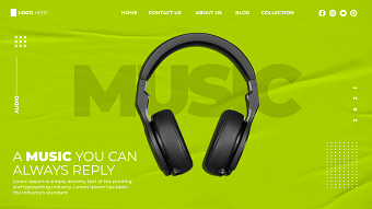 Headphones Landing page design