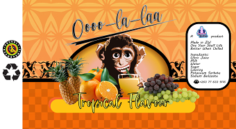 Ooo la la fruit juice packaging label freelance
