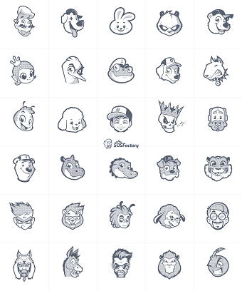 Minimal mascot logo designs