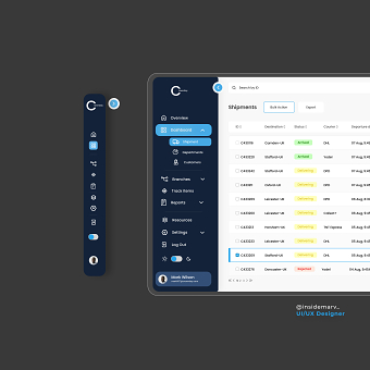 Shipment List Page UI