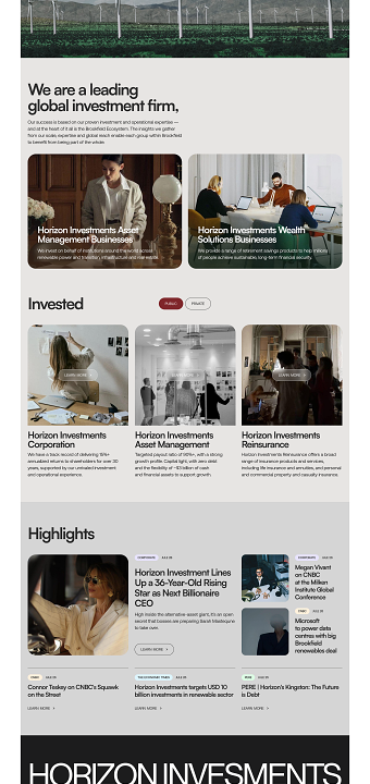 Investments Website
