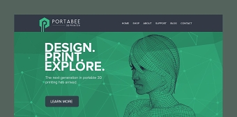 Portabee 3D Printer Website UI Design