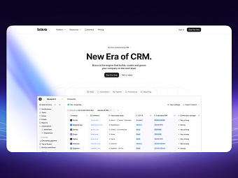 AI-Powered CRM Landing Page Concept