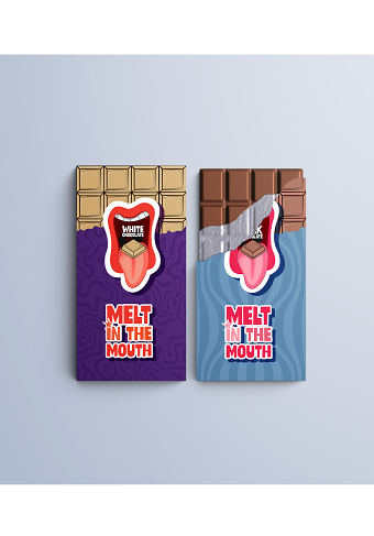 Melt in the Mouth Chocolate Packaging Design