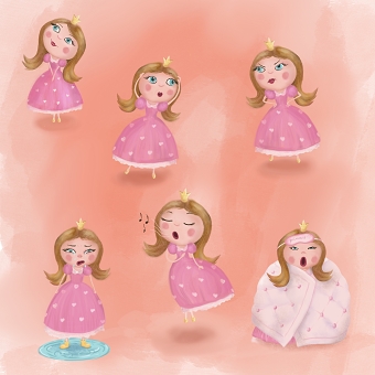 The Character and her moods