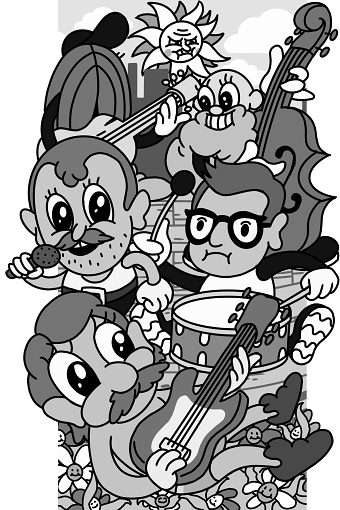IDLES band illustration