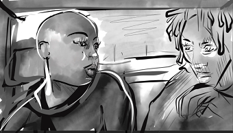 Cab Ride storyboards