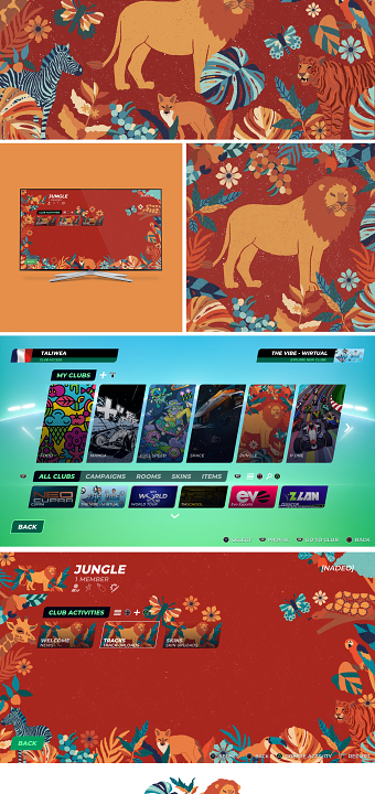 Trackmania & Ubisoft | Illustrations for in-game club