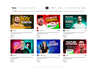 Fiverr gig image thumbnail designs | Thumbnail Designs