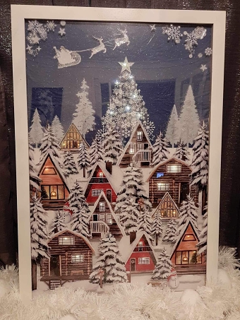 Light up 3D Christmas picture
