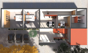 Office building - 3D visualization