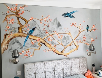 Adult bedroom mural