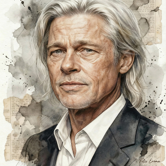 illustration of Brad Pitt