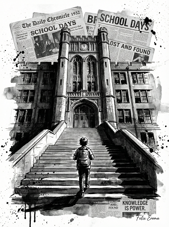 Child going to school