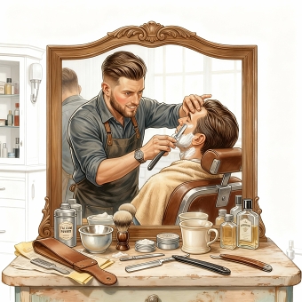 Man at the barber's