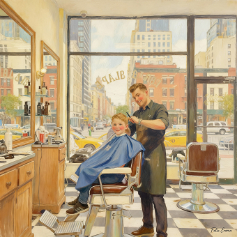 Child at the hairdresser's