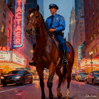 Mounted policeman in New York