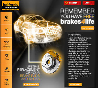 Halfords Autocentres  –  Email Designs