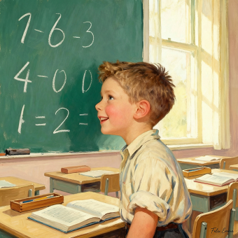 Children in class at school