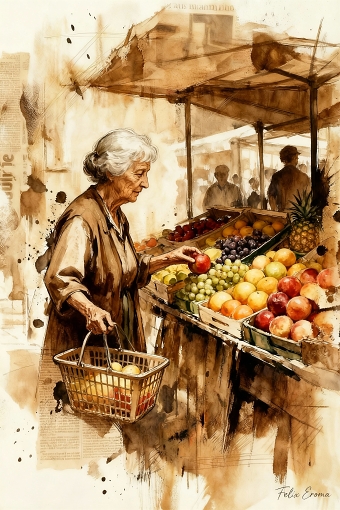 Old woman at the market