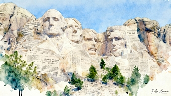 Mount Rushmore illustration