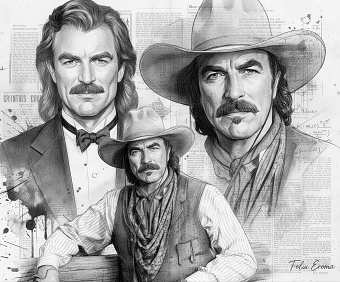 Tom Selleck illustration