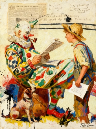 Child and clown